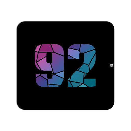 92 Number Mousepad (Black)