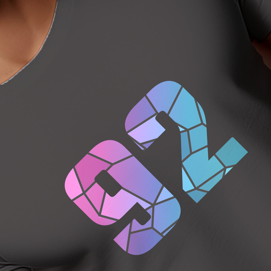 92 Number Men Unisex T-Shirt | Custom Number Graphic Tee (Charcoal Grey)