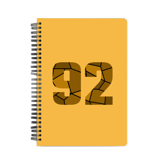 92 Number Notebook (Golden Yellow, A5 Size, 100 Pages, Ruled, 6 Pack)