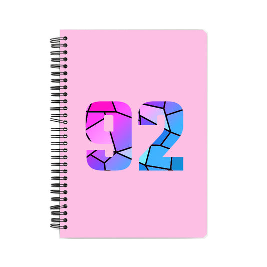 92 Number Notebook (Light Pink, A5 Size, 100 Pages, Ruled, 6 Pack)