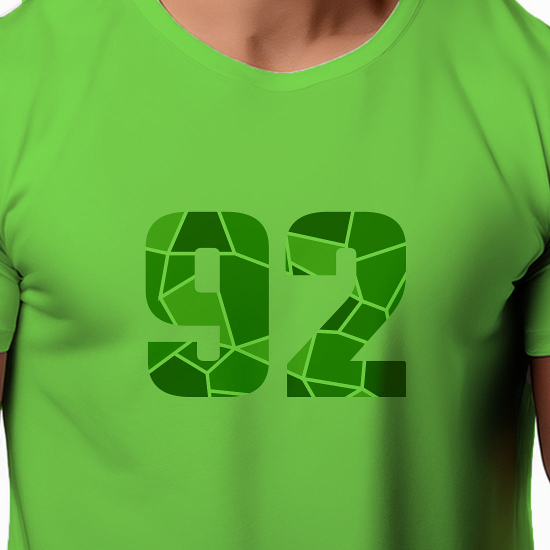 92 Number Men Unisex T-Shirt | Custom Number Graphic Tee (Liril Green)
