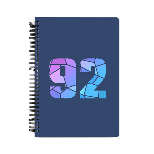 92 Number Notebook (Navy Blue, A5 Size, 100 Pages, Ruled, 6 Pack)