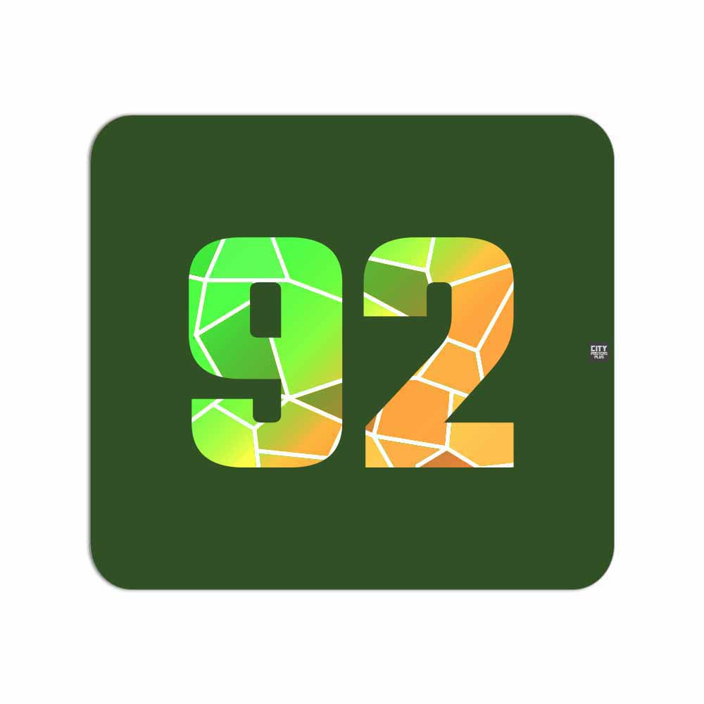 92 Number Mousepad (Olive Green)