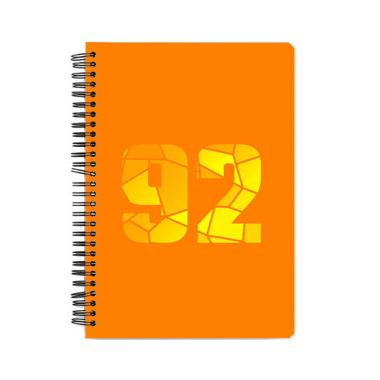 92 Number Notebook (Orange, A5 Size, 100 Pages, Ruled, 6 Pack)