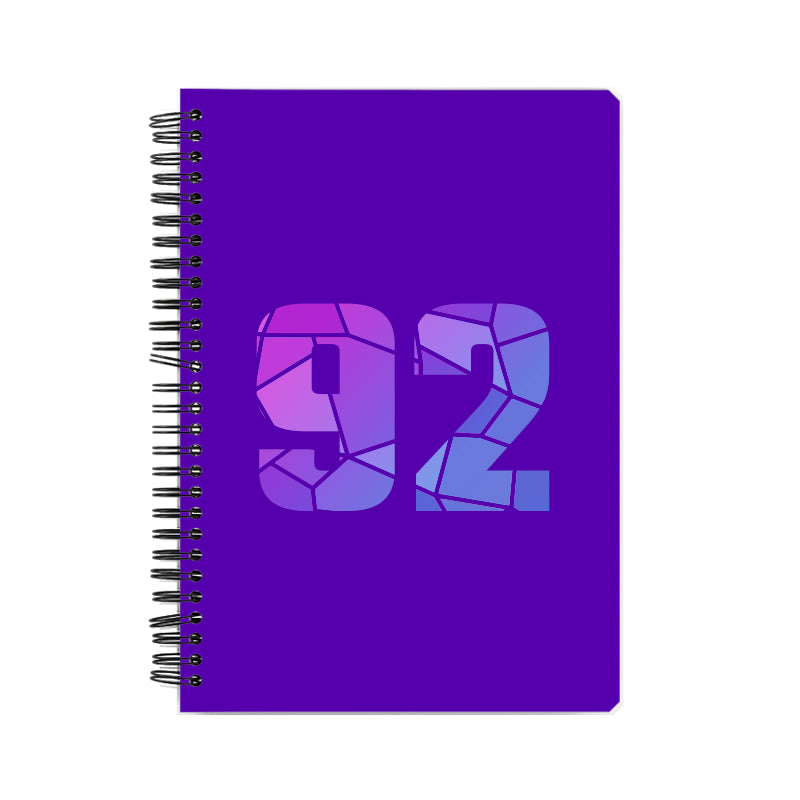 92 Number Notebook (Purple, A5 Size, 100 Pages, Ruled, 6 Pack)