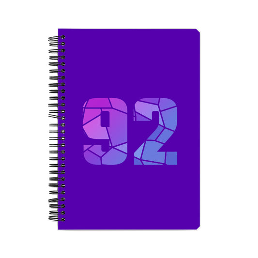 92 Number Notebook (Purple, A5 Size, 100 Pages, Ruled, 6 Pack)