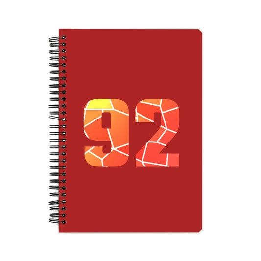 92 Number Notebook (Red, A5 Size, 100 Pages, Ruled, 6 Pack)