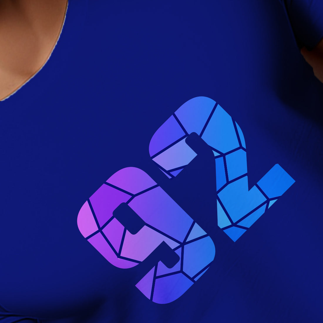92 Number Men Unisex T-Shirt | Custom Number Graphic Tee (Royal Blue)