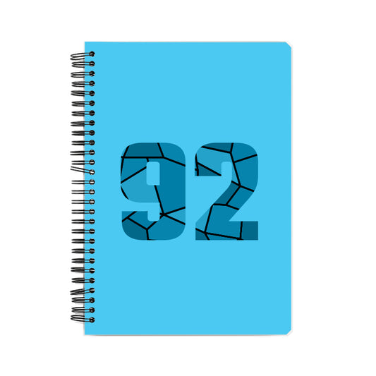 92 Number Notebook (Sky Blue, A5 Size, 100 Pages, Ruled, 6 Pack)