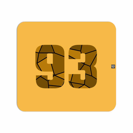 93 Number Mousepad (Golden Yellow)