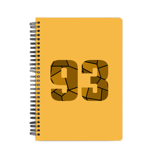 93 Number Notebook (Golden Yellow, A5 Size, 100 Pages, Ruled, 6 Pack)