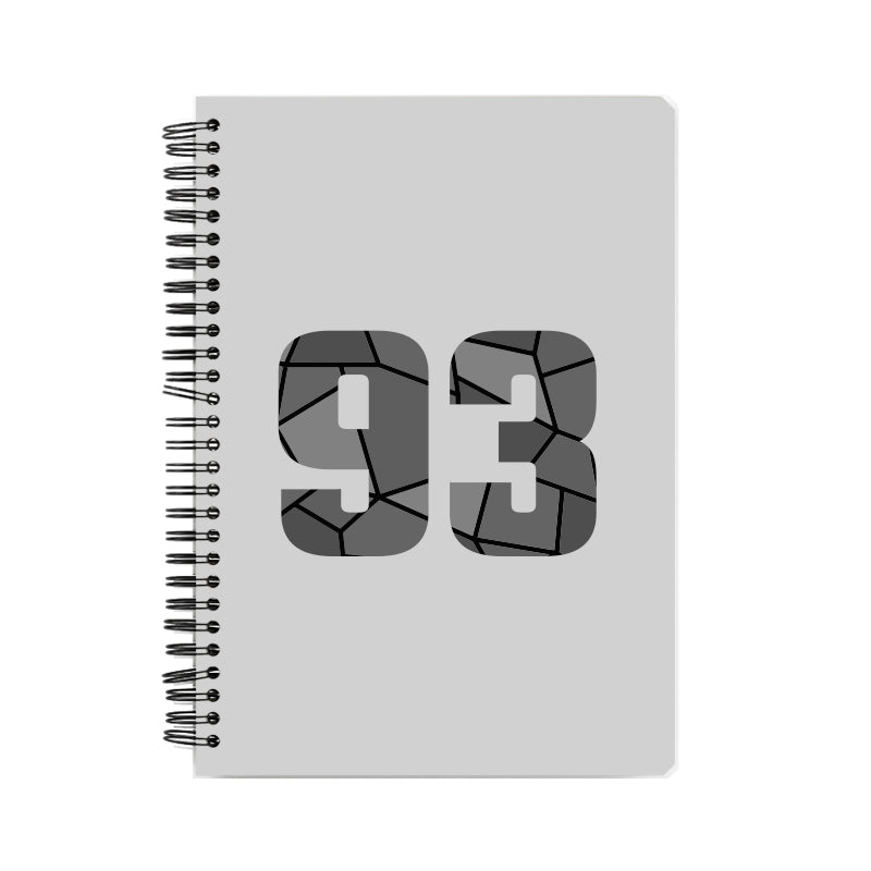 93 Number Notebook (Melange Grey, A5 Size, 100 Pages, Ruled, 6 Pack)