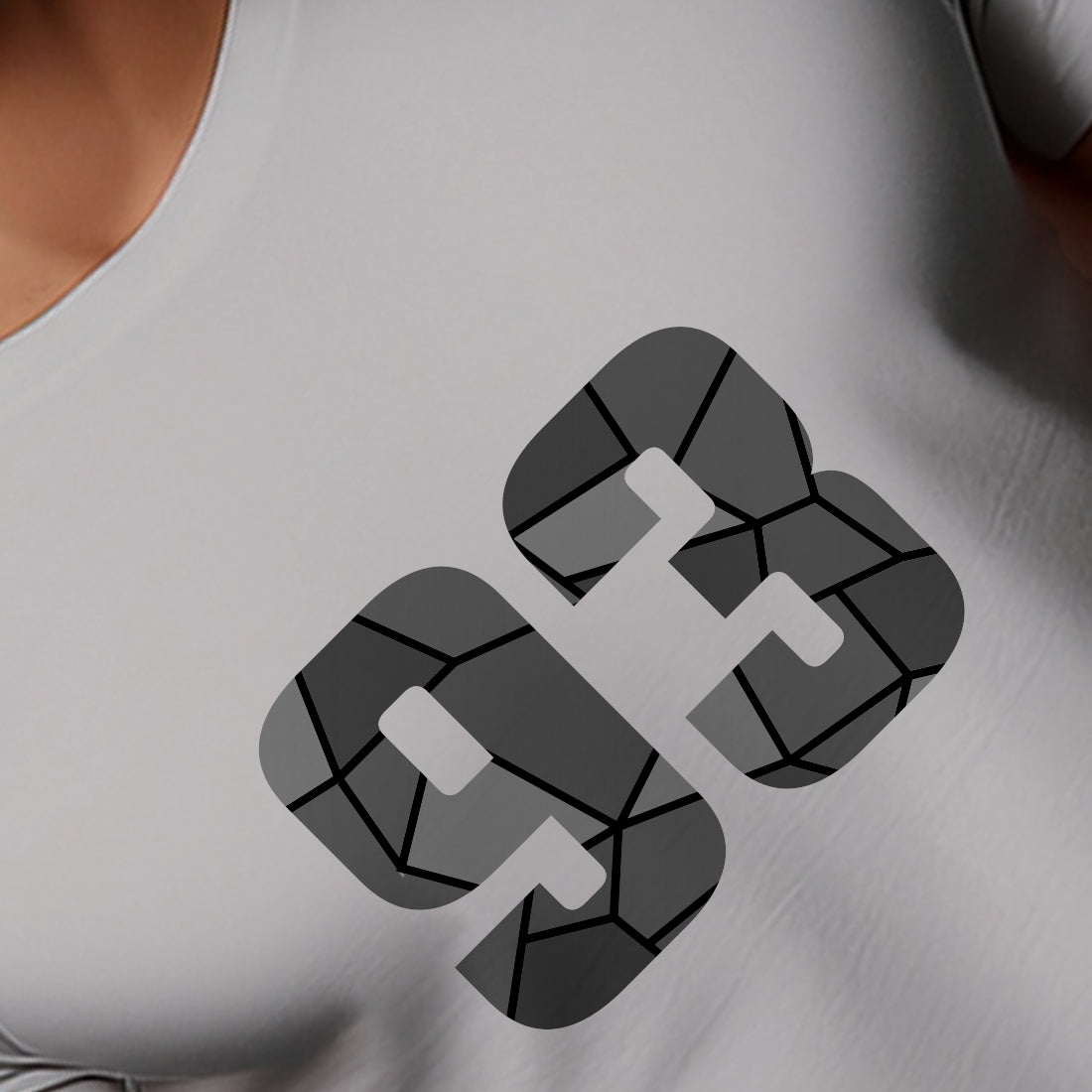 93 Number Men Unisex T-Shirt | Custom Number Graphic Tee (Melange Grey)