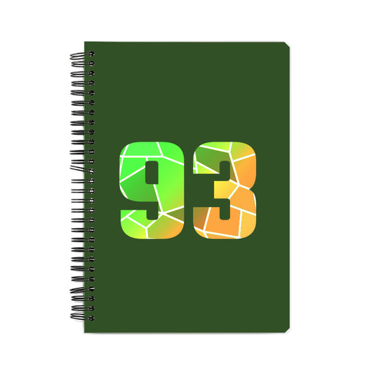 93 Number Notebook (Olive Green, A5 Size, 100 Pages, Ruled, 6 Pack)