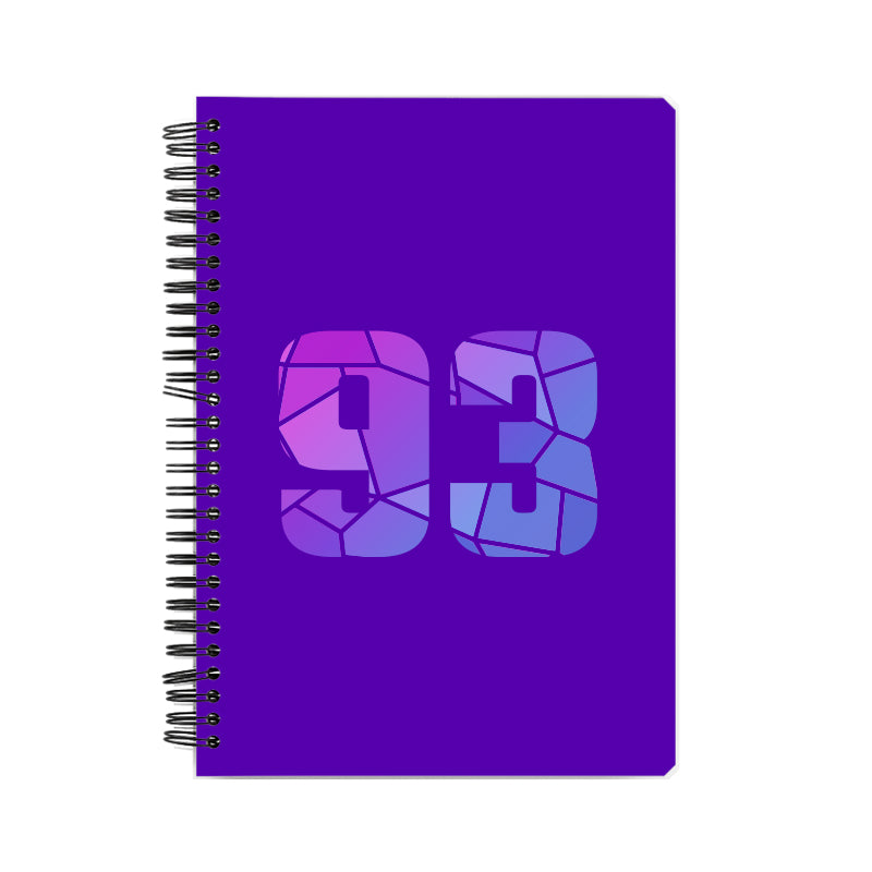 93 Number Notebook (Purple, A5 Size, 100 Pages, Ruled, 6 Pack)