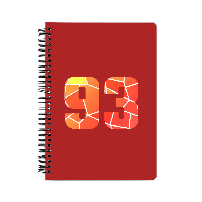 93 Number Notebook (Red, A5 Size, 100 Pages, Ruled, 6 Pack)