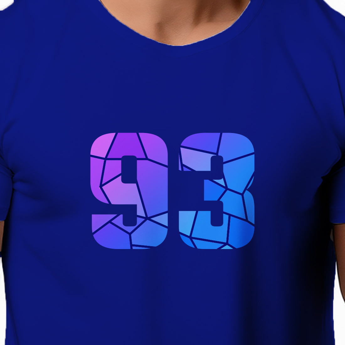 93 Number Men Unisex T-Shirt | Custom Number Graphic Tee (Royal Blue)