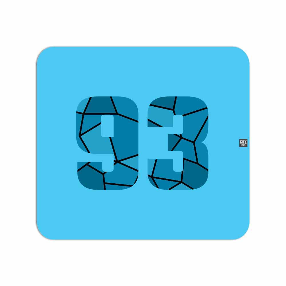 93 Number Mousepad (Sky Blue)