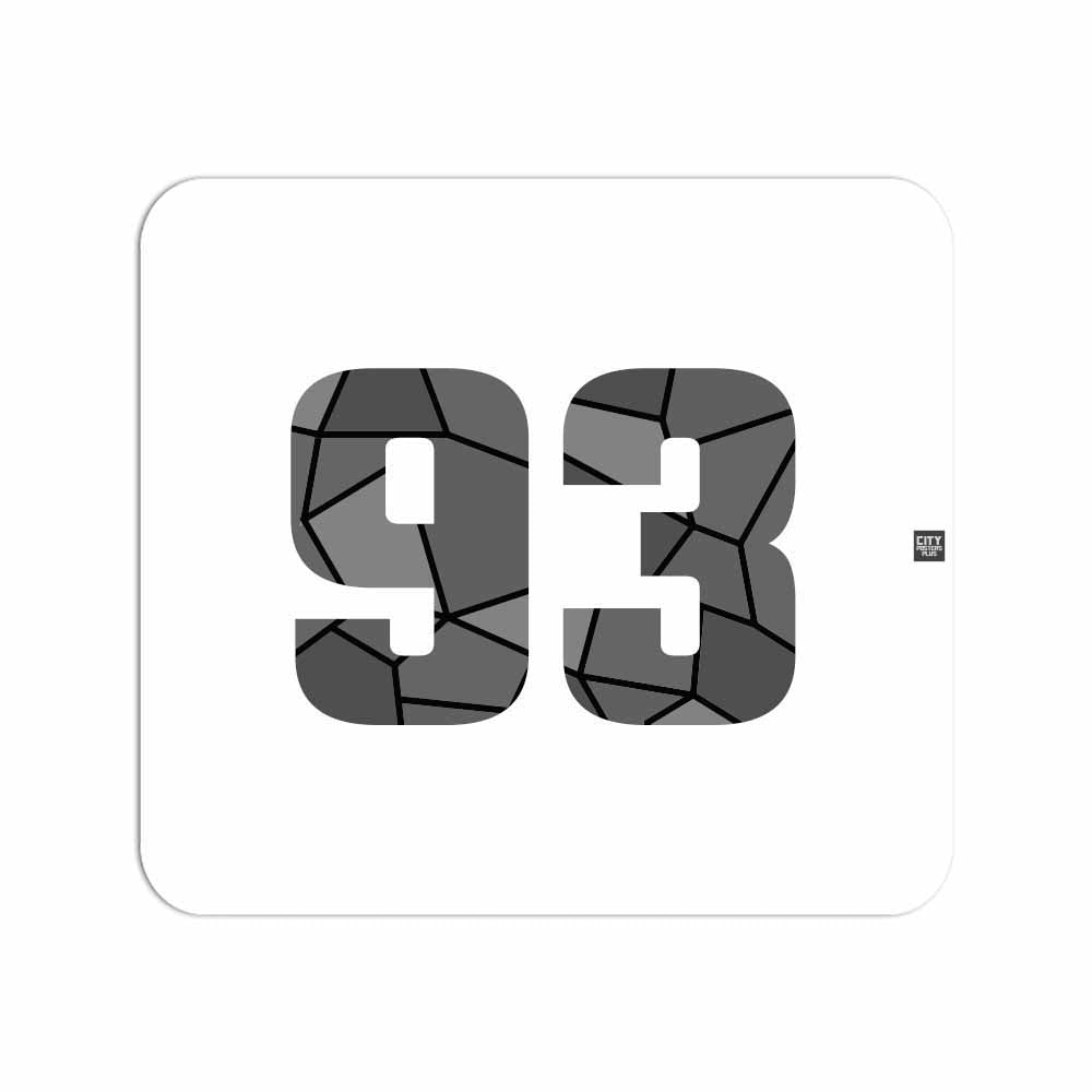 93 Number Mousepad (White)