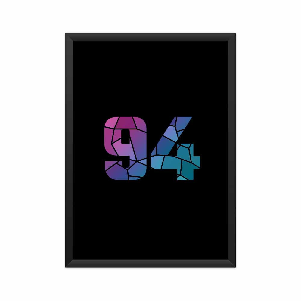 94 Number Framed Poster