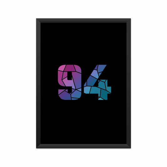 94 Number Framed Poster