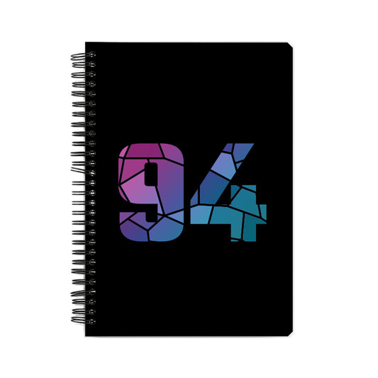 94 Number Notebook (Black, A5 Size, 100 Pages, Ruled, 6 Pack)