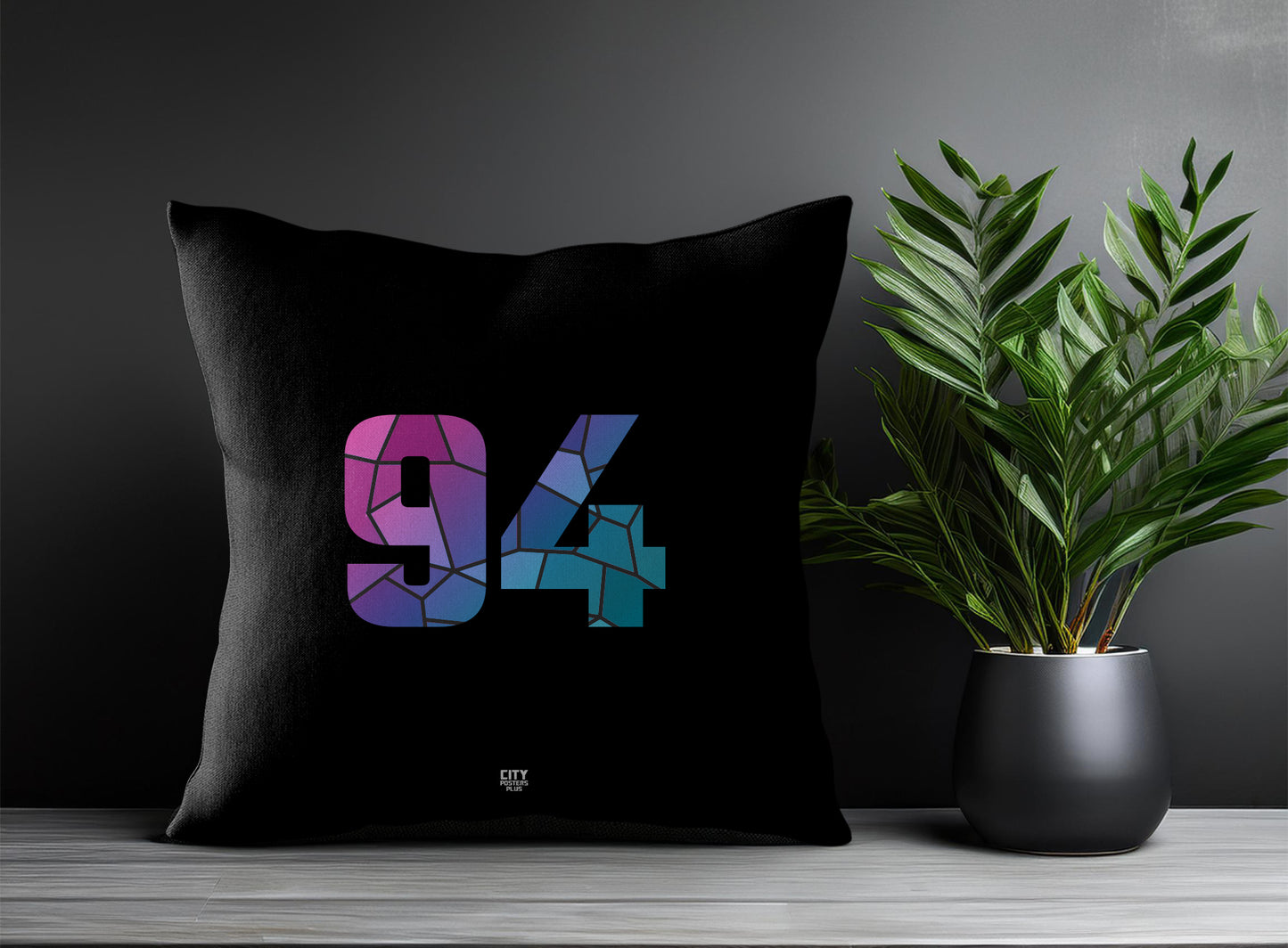 94 Number Pillow Case (Black)