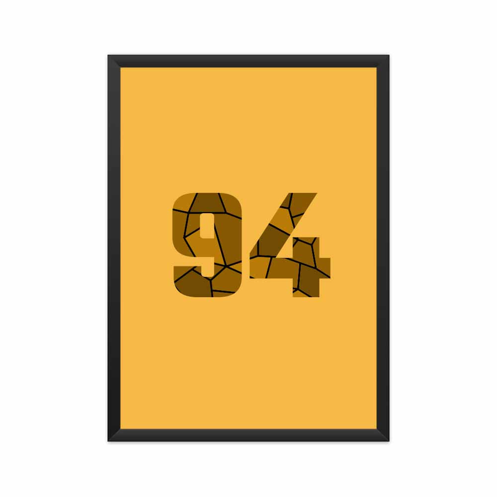 94 Number Framed Poster