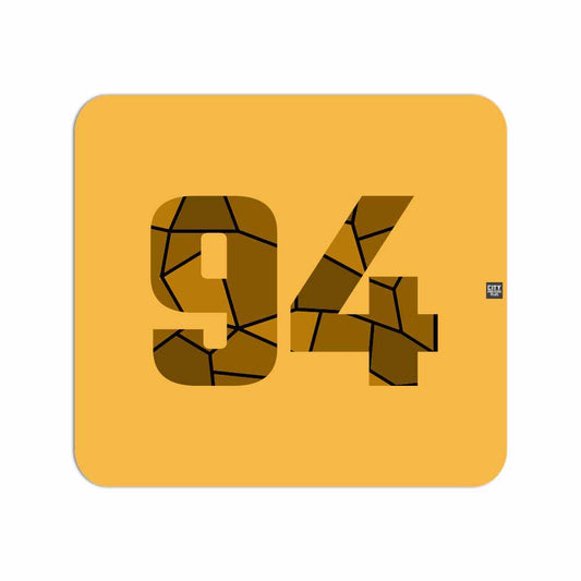 94 Number Mousepad (Golden Yellow)