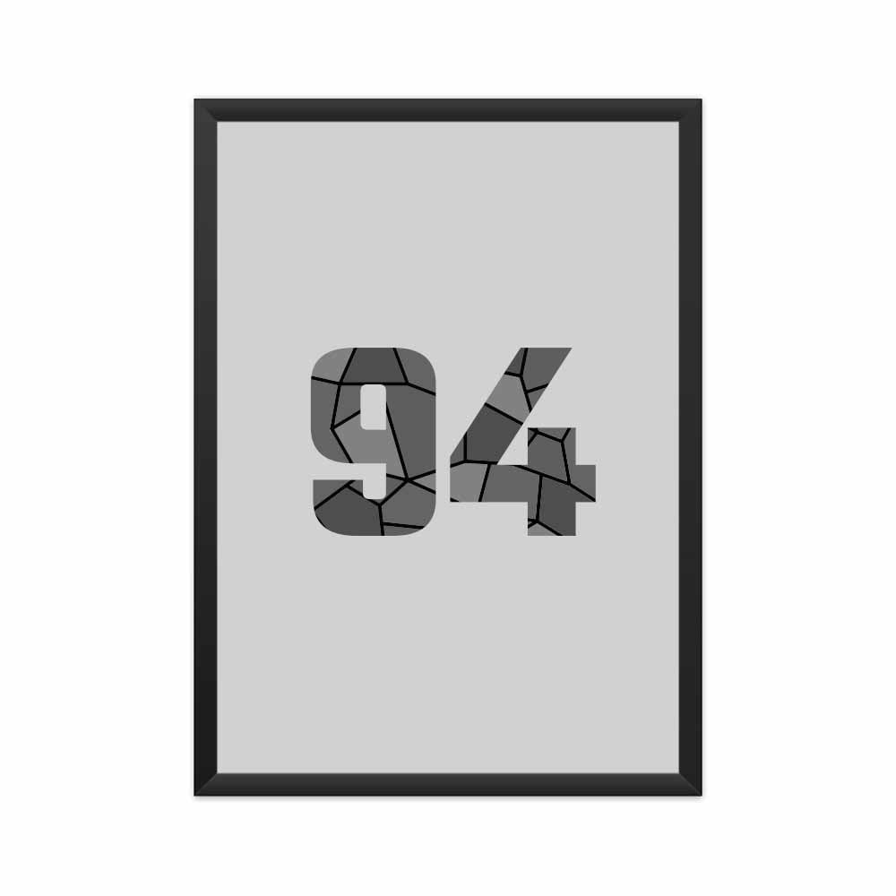 94 Number Framed Poster