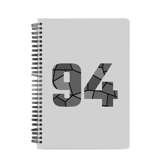 94 Number Notebook (Melange Grey, A5 Size, 100 Pages, Ruled, 6 Pack)