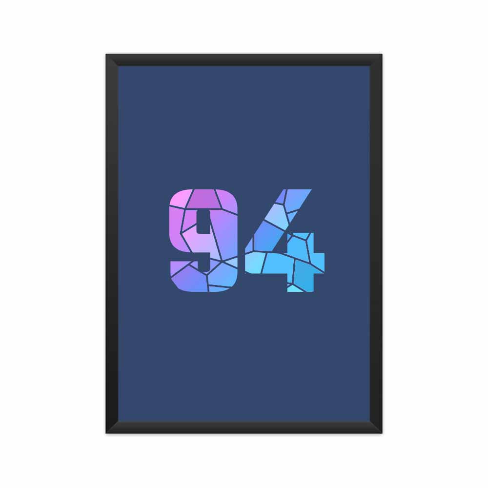 94 Number Framed Poster