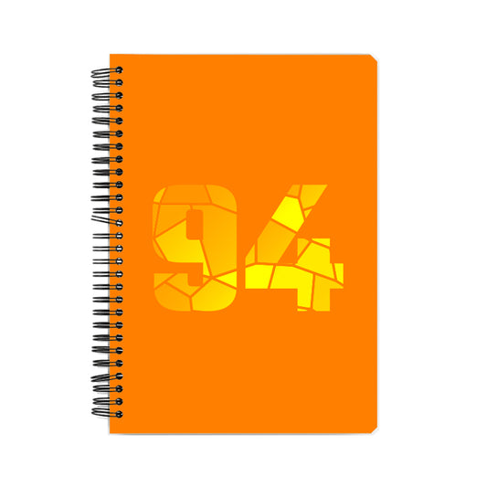 94 Number Notebook (Orange, A5 Size, 100 Pages, Ruled, 6 Pack)