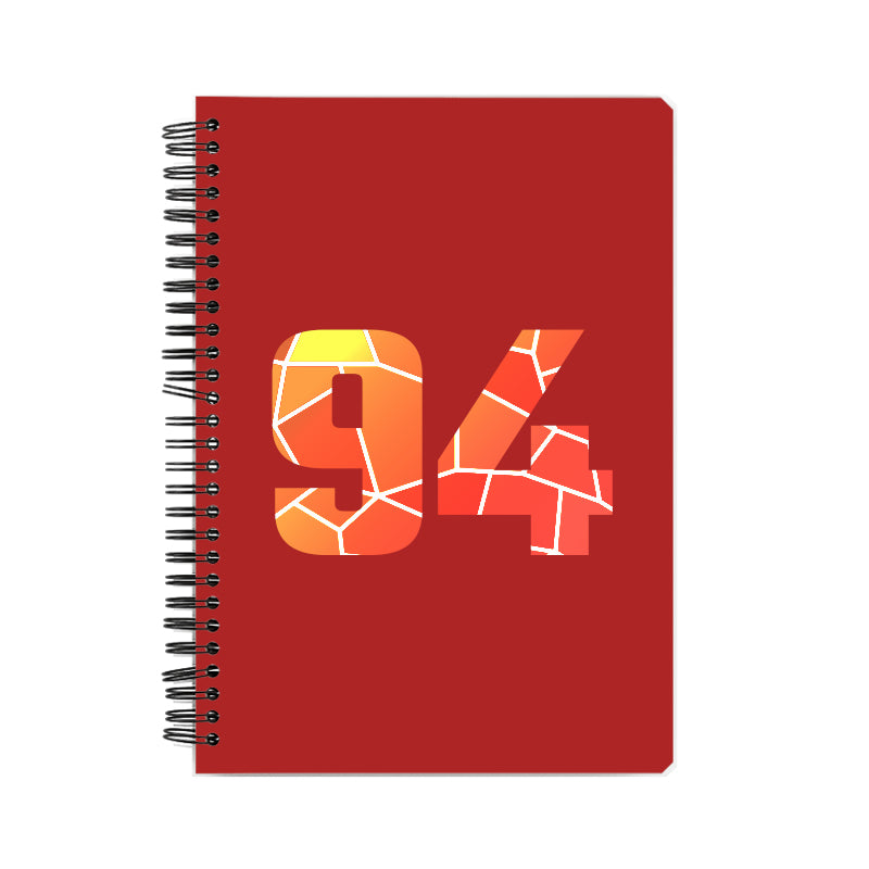 94 Number Notebook (Red, A5 Size, 100 Pages, Ruled, 6 Pack)