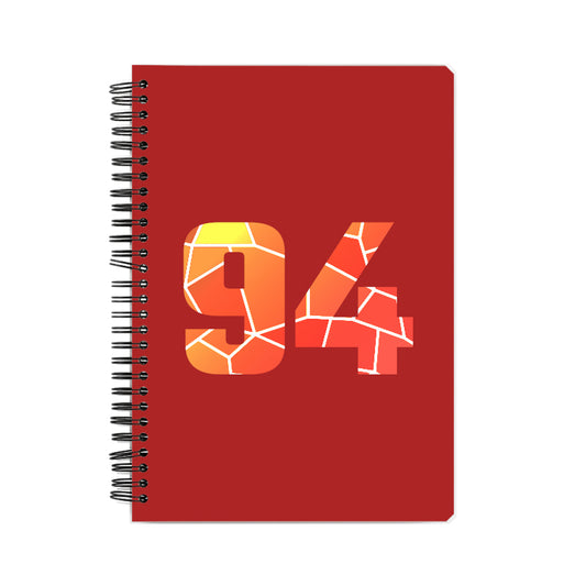 94 Number Notebook (Red, A5 Size, 100 Pages, Ruled, 6 Pack)