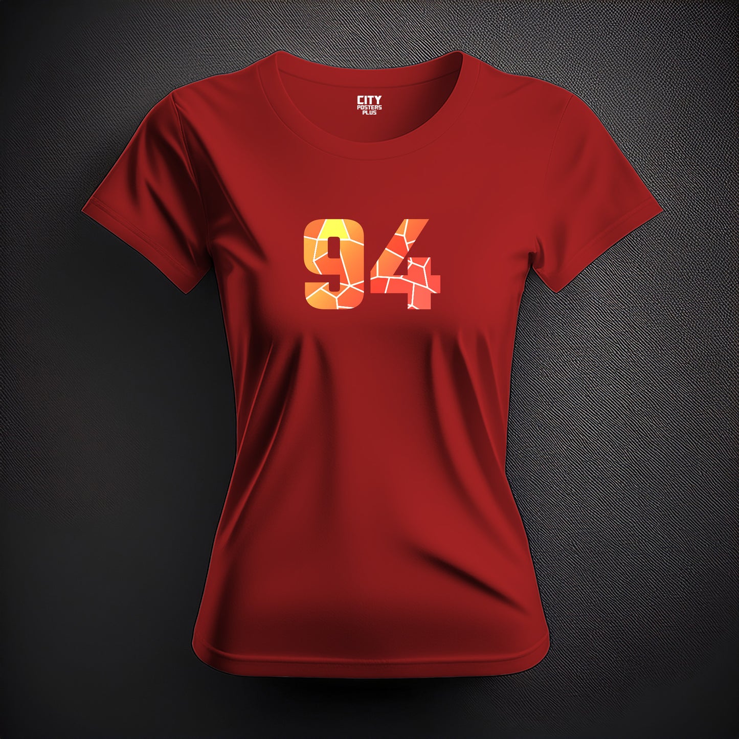 Number 94  Women T-Shirt (Red) | Stylish Numeric Graphic Tee