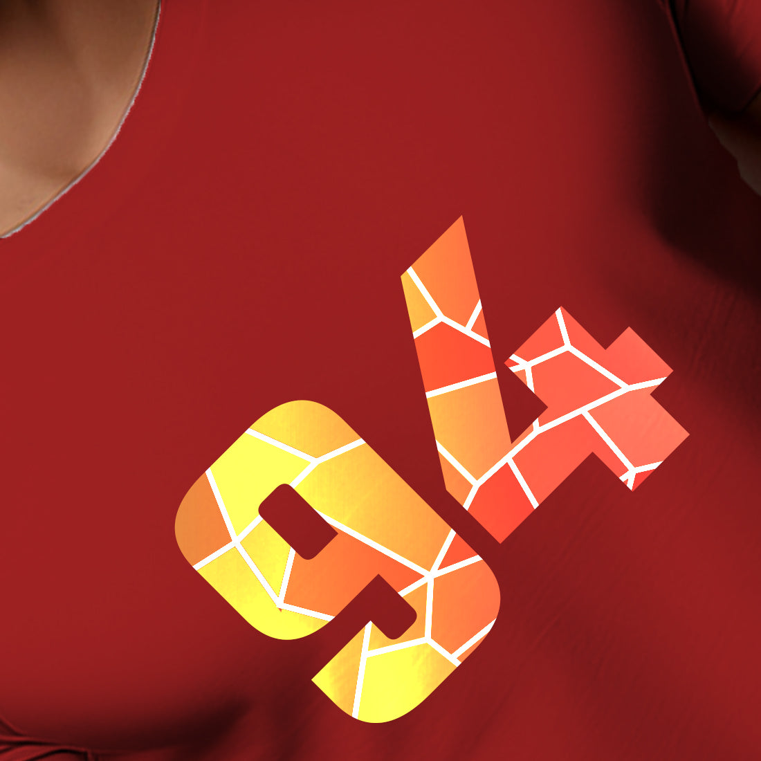 94 Number Men Unisex T-Shirt | Custom Number Graphic Tee (Red)