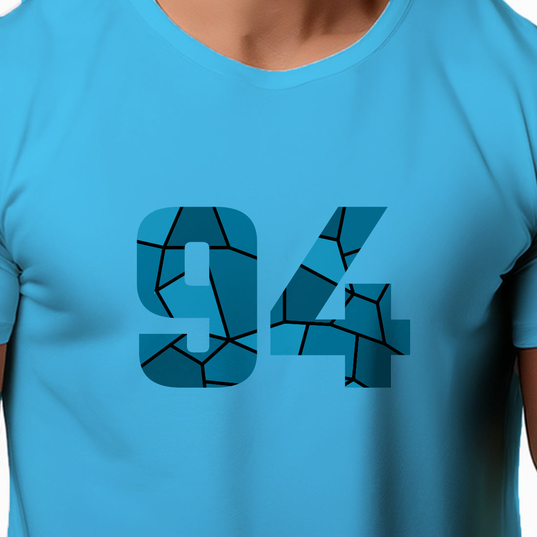 94 Number Men Unisex T-Shirt | Custom Number Graphic Tee (Sky Blue)