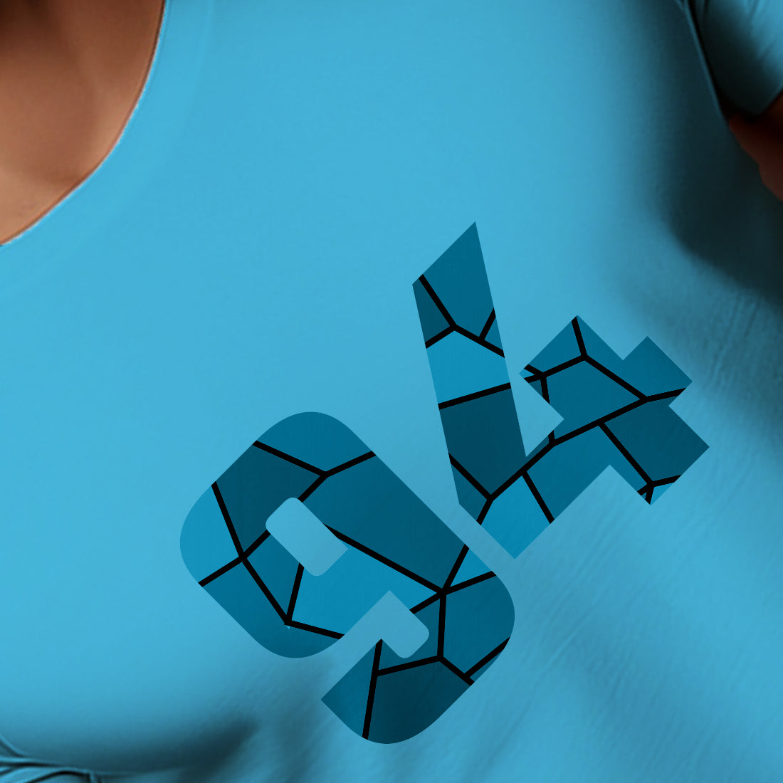 94 Number Men Unisex T-Shirt | Custom Number Graphic Tee (Sky Blue)