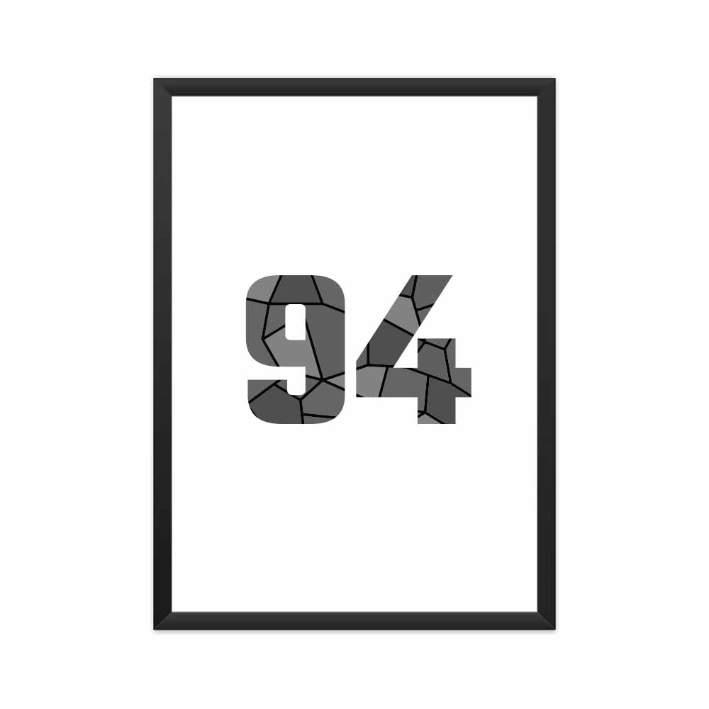 94 Number Framed Poster