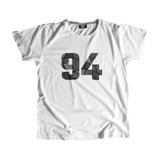 94 Number Men Unisex T-Shirt | Custom Number Graphic Tee (White)