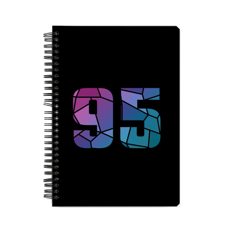 95 Number Notebook (Black, A5 Size, 100 Pages, Ruled, 6 Pack)