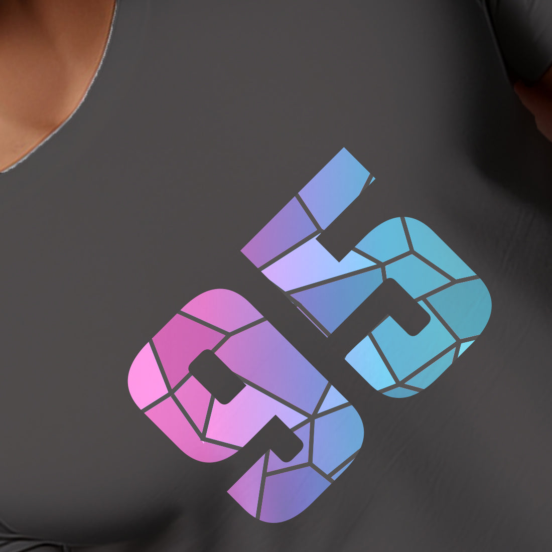 95 Number Men Unisex T-Shirt | Custom Number Graphic Tee (Charcoal Grey)