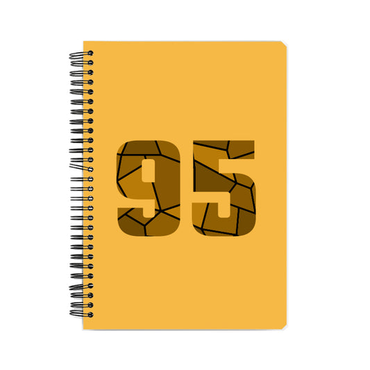 95 Number Notebook (Golden Yellow, A5 Size, 100 Pages, Ruled, 6 Pack)