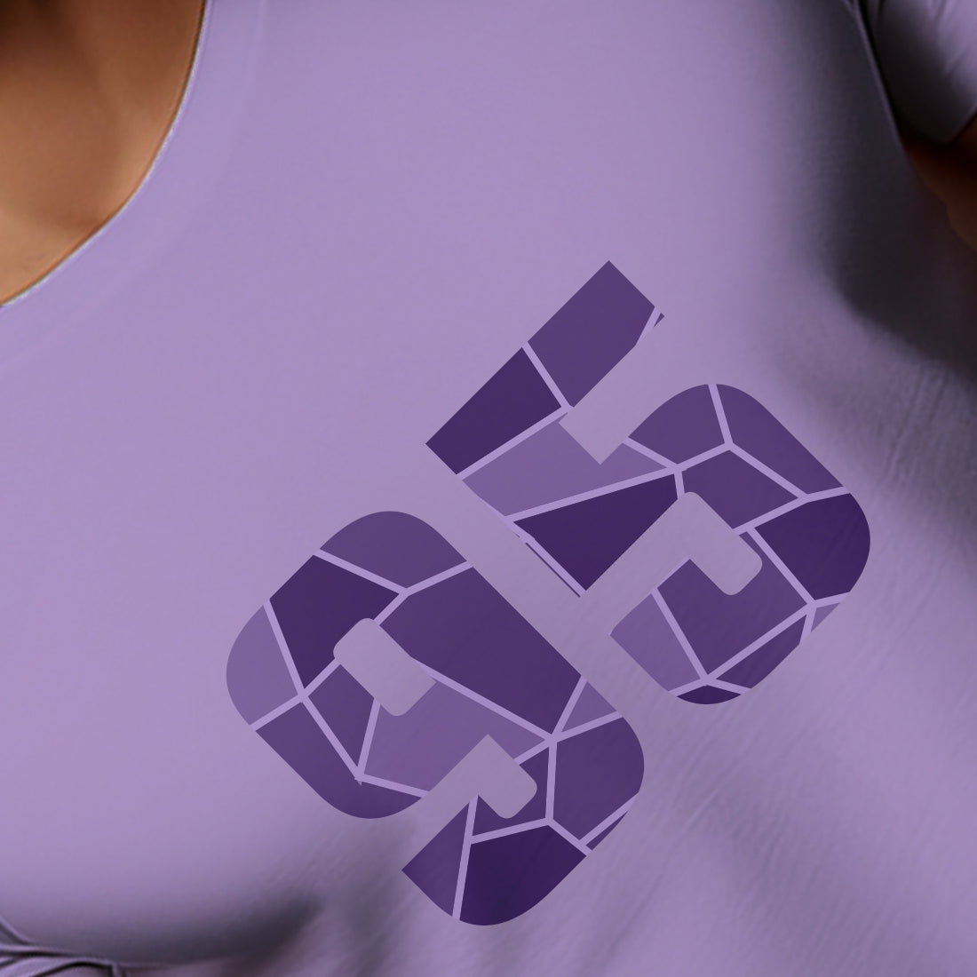 95 Number Men Unisex T-Shirt | Custom Number Graphic Tee (Iris Lavender)