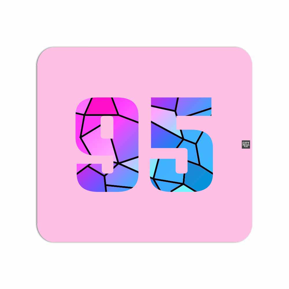 95 Number Mousepad (Light Pink)