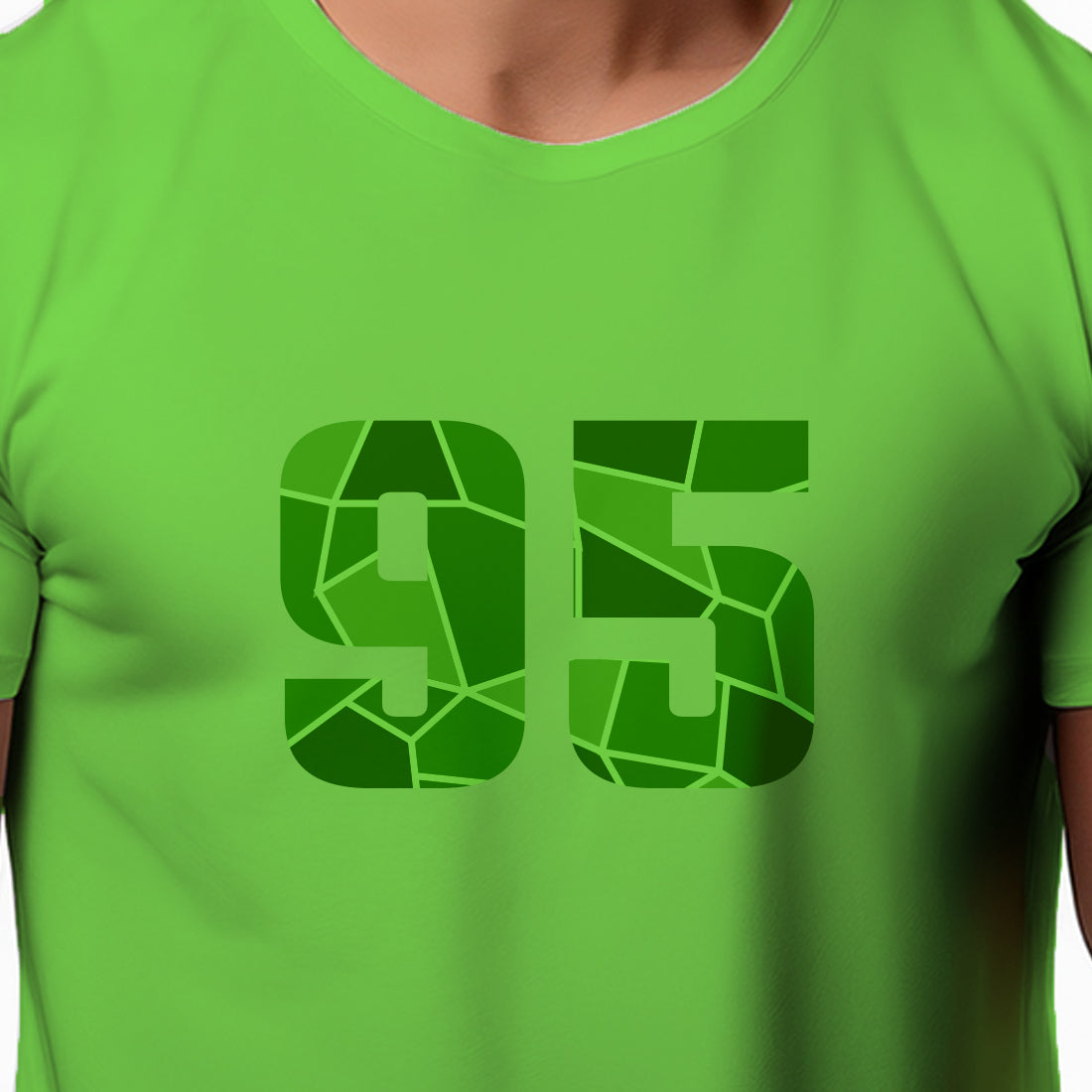 95 Number Men Unisex T-Shirt | Custom Number Graphic Tee (Liril Green)