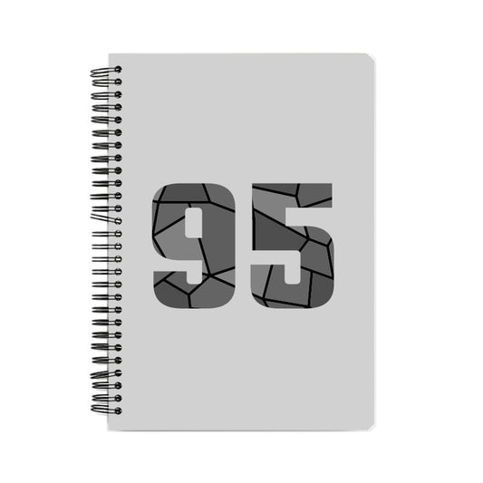 95 Number Notebook (Melange Grey, A5 Size, 100 Pages, Ruled, 6 Pack)