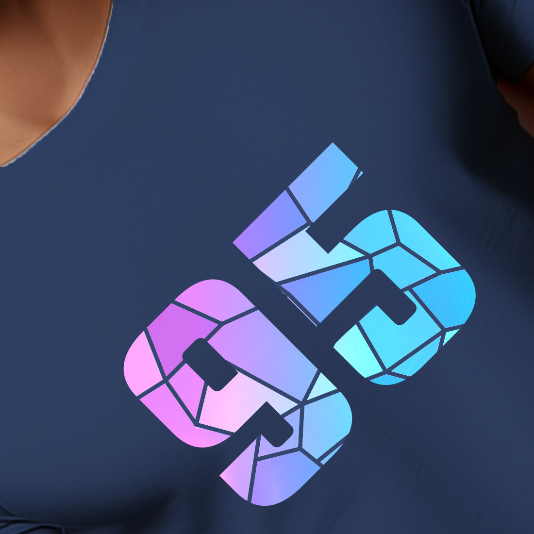 95 Number Men Unisex T-Shirt | Custom Number Graphic Tee (Navy Blue)