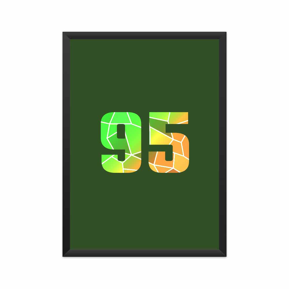 95 Number Framed Poster